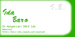 ida baro business card