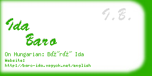 ida baro business card